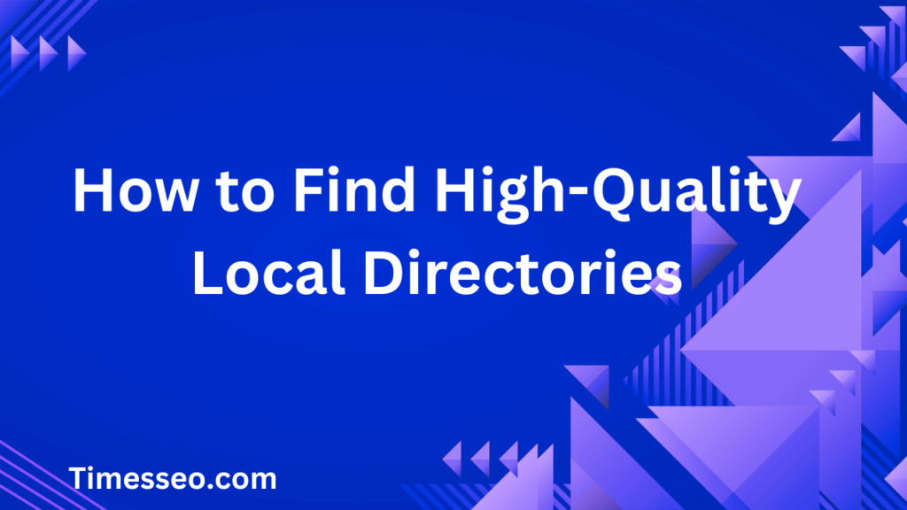 local directory link building tips