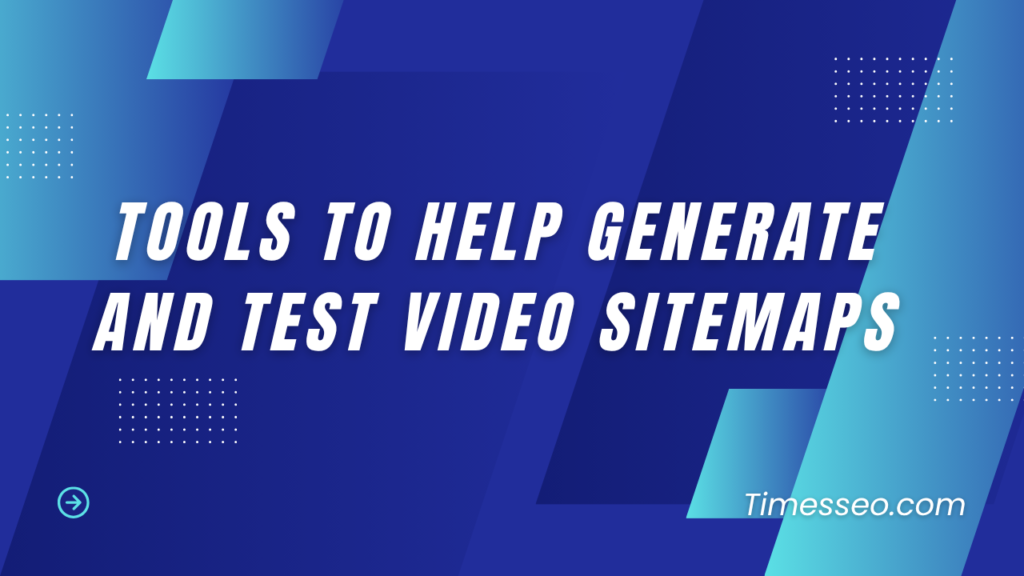video sitemap tips for SEO