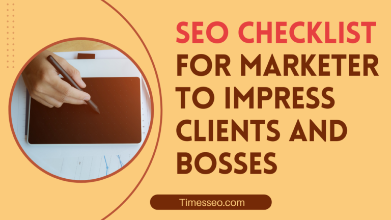 SEO checklist for marketer