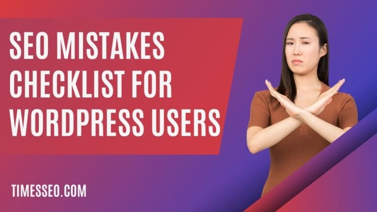 SEO mistakes checklist