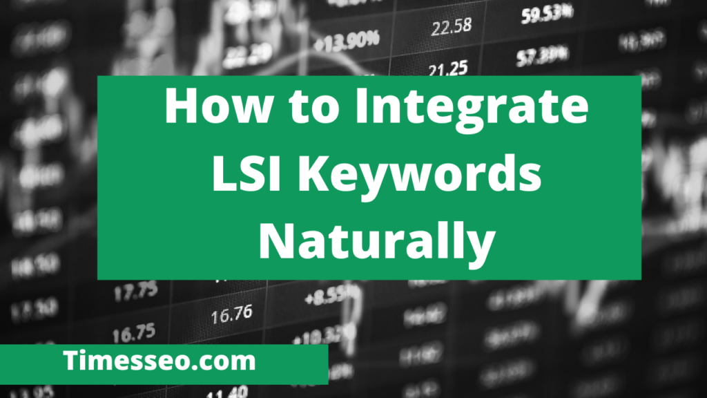 using LSI keywords